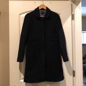 Black J Crew Wool Coat